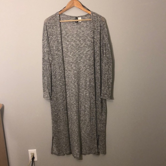 very long cardigan